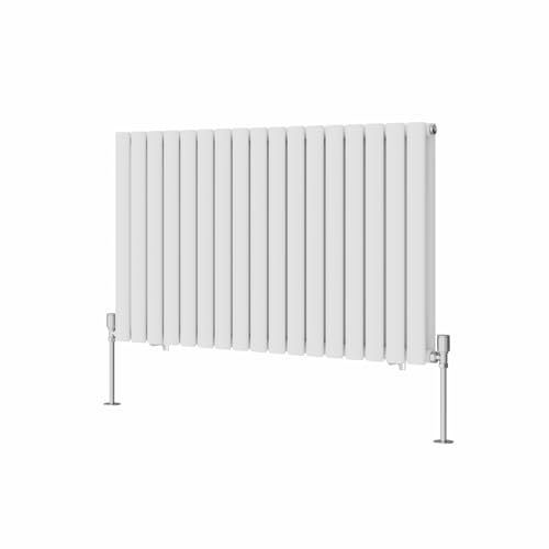 Radiateur ovale horizontal blanc 600x1003mm double panneau pour salon