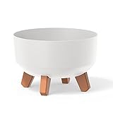 Macetero color blanco,sin depósito , colección GRACIA de 23,5 x 23,5 x 15,5 cm, capacidad de 3,8 L.