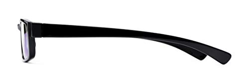 Readers.com Reading Glasses: The Pike Place Computer Reader Reader, Plastic Rectangle Style for Men and Women - Black, 1.50