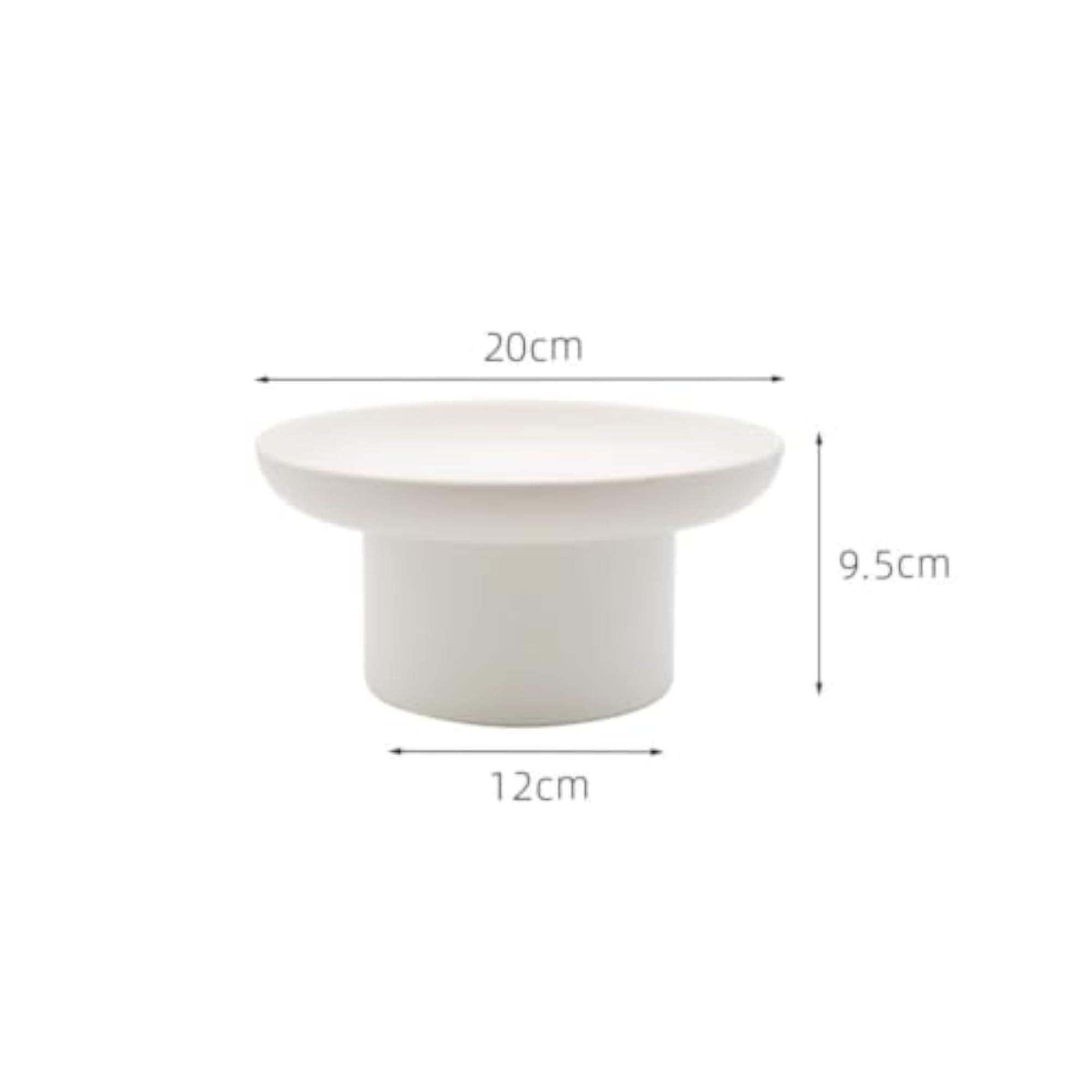 Shallow Round Tabletop Tray Minimalist Pedestal