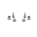 NewZenro Fashion Spike Ear 2 Stretching Tapers Plugs 316 Surgical Stainless Steel Ear Tunnels Plugs Expander Gauges Stretcher Earrings Screw On Piercing Body Jewelry Personalized Gifts (3/4