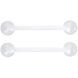 SREFGAS Juego de piercings para hombre y mujer, 14 g, acrílico, bioflex, piercing para lengua, barra de pezón, hélix, bola, 2 unidades, Acrílico