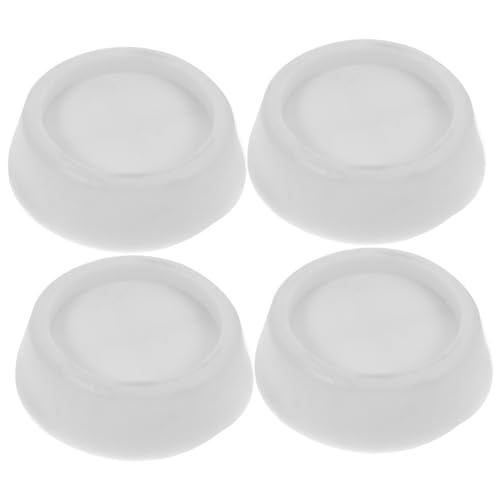 Generic 4 Pcs Washing Machine Base Foot Pad Washers Anti-Vibration Pads for Washing Machine Washing Machine Feet Pads Washer Foot Mat Rubber Tables and Chairs White Booster Pad, 6.60X6.60X2.10CM