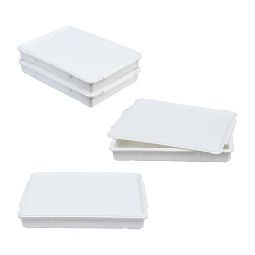 Image of Food Grade Dough Box with Lid - Small Capacity Commercial Dough Storage Container for Bakery & Kitchen Use (Small - 45x32.5x8.5cm)