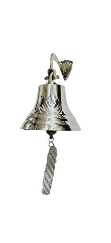 Vintage 15,2 cm ottone massiccio nave campana vintage pub scuola porta parete / ufficio Decor