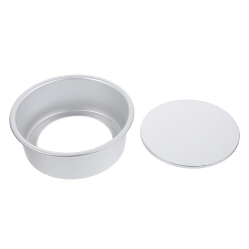 GRIRIW 2pcs Round Cake Molds Nonstick Baking Pans with Removable Bottom Baking Tools for Home and Bakery Use Smooth Edges Oven Safe Easy Release and Cleanup