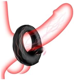 Vibrating Cock Ring, Premium Silicone Penis Ring with Flexible Ba...