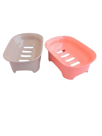 Sorzy Soap Dish Holder for Bathroom, Multicolour, Pack of 2 3