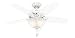 Hunter Fan Company 52217 Hunter 42" Builder Small Room Snow White Ceiling Fan with White / Light Oak Reversible blades