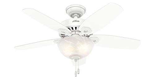 Image of Hunter Builder, Indoor, Ceiling Fan, with LED Light, 42 inch, Snow White