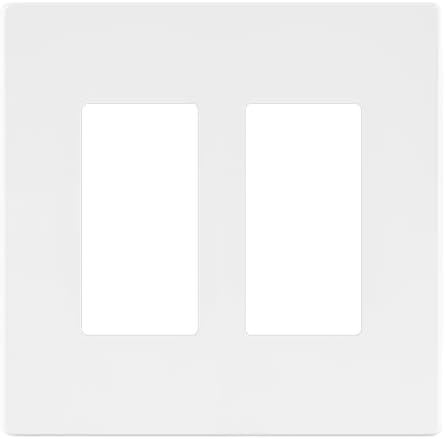 LIDER Decorator Switch Cover, Screwless Wall Plate, Matte White