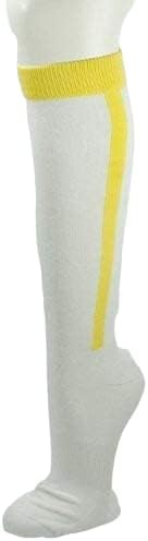 COUVER Stripe on White Knee High Sports/Softball/Baseball Socks