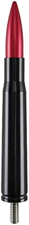Votex - Made in USA - 50 Caliber Black with Red Bullet Aluminum Antenna - Fits Ford F150 - F250 - F350 | Jeep Wrangler - Gladiator | Toyota Tacoma - Tundra | Chevrolet Silverado | GMC Seirra