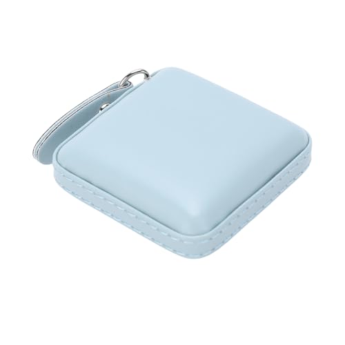 Garosa Ruban à Mesurer Portable en Cuir PU Ruban à Mesurer Double échelle 59 Pouces 150 Cm Mini à Flexible pour la Couture de Meubles en Tissu et la Taille du Corps (Carré Ourlé - Bleu)