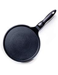 S·KITCHNNonstick Crepe Pan, Skillet Pan for Dosa Tawa Omelette Tortillas Cri Pancake, Griddle Pancake Pan, PFOA FREE and Induction Compatible - 10 Inch