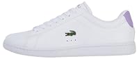 Lacoste Women's Carnaby 222 1 SFA Sneaker, White/Purple, US 6