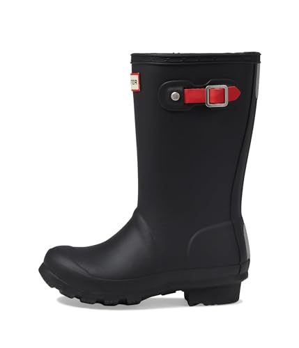 Hunter Girl's Original Insulated Boot (Little Kid/Big Kid) Black/Logo Red/Black 13 Little Kid M4
