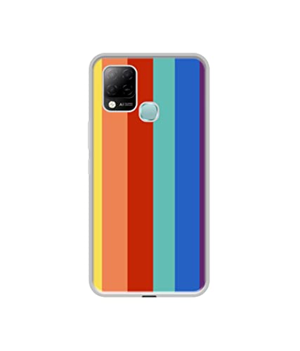 Image of Rainbow Colors Design Printed Silicon Soft TPU Back Case Cover for Infinix Hot 10s 4G