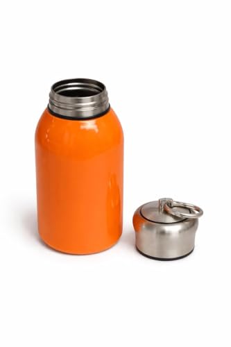 Image of Travel Mini Water Bottle Compact Stainless Steel Portable Leak-Proof Small Bottle for Office, Outdoor & Everyday Carry 300 ML (Orange)