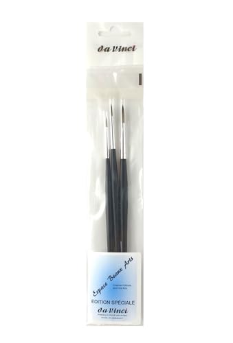 Da Vinci Serie 373 (3373), Set 3 Pinsel rund Synthetik, 0, 2, 4
