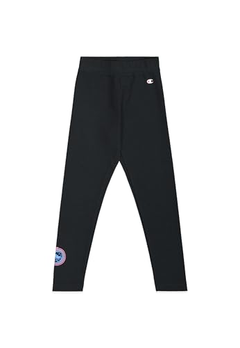 Champion Legacy Girl - Leggings gráficos para niña, Color Negro (KK001), Talla S, Negro (Kk001), 7-8 Años