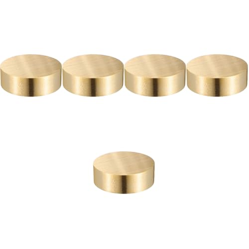 Ipetboom Chinese Calligraphy Brass Paperweight, 1.57 Inch 5pcs Chinese Painting Round Shaped Paperweight Art Paperweights Holding Paper Flat Desktop Home Office