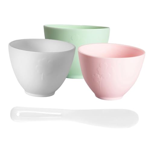Gogogmee Facial Mask Mixing Bowl Set 2-in-1 Bowl Spatula Mud Mask Mixing Bowl Spa Diy Mask Kit Sturdy Easy to Cle