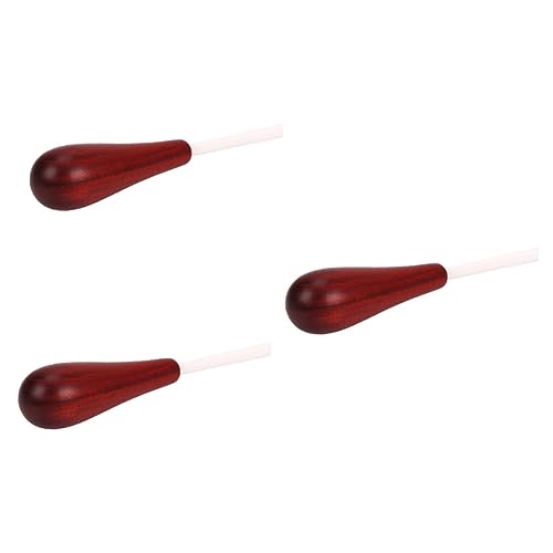 ifundom 3pcs Music Orchestra Smooth Wooden Handle for Stage Performance (dark)