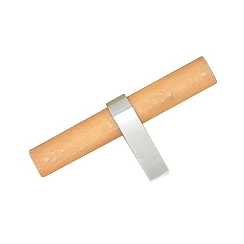 FIXOSHEE Tirador de Madera para Muebles Manilla Simple para Puertas Diseño Minimalista Acabado Plata Cepillada Fácil Instalación para Armarios y Vestidores