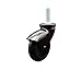 Service Caster - Black Hooded 3 Inch Swivel Neoprene Rubber Caster and 3/8 Threaded Stem - 110 lbs./Caster