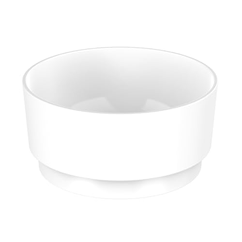 DRAIAX ElegantFeed M Bowl Hundenapf aus Keramik – Napf außen Matt innen glänzend Fressnapf für Hunde – Futternapf in weiß
