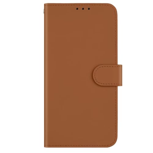 PONRFEKT Funda Billetera para Xiaomi Redmi Note 12T Pro / K50i,Carcasa Cartera Flip Magnética de Cuero PU,con Tarjetero y Función de Soporte Funda a Prueba de Golpes-Marrón