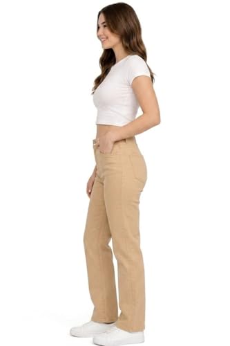 Image of Women Jeans Wide Leg High Waist Straight Fit Casual Pants - Everyday Comfort & Trend Style
