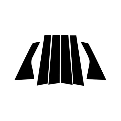 daqkt 6 個の車の窓ピラーポストトリムカバー、レンジローバー、イヴォーク L551 5 ドア 2019-2023 自動車外装光沢のある黒のステッカーパーツに適合 柱保護カバー