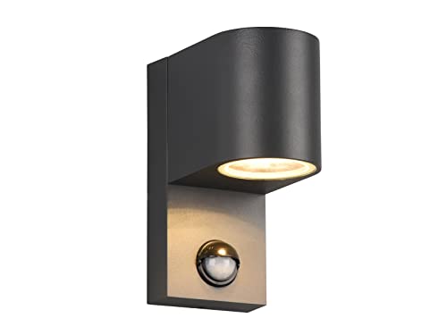 Design Außenwandleuchte AVA Downlight mit Bewegungsmelder in Anthrazit
