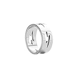 21 Holiday Hollow Lightning Bolt Chunky Stainless Steel Band Rings for Women Men Boys Girls Punk Minimalist Wide Flat Finger Knuckle Fashion Engagement Statement Boyfriend Girlfriend Son (9) (4200)