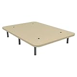 mattfy - Base Tapizada 3D 135 x 190 Beige Extra Resistente con Gran Estabilidad y Barras de Refuerzo, Incluye 6 Patas metálicas roscadas de 25cm