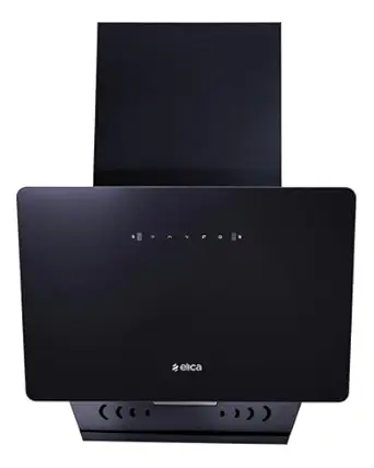 Elica 60cm 1200 m3/hr Vertical Filterless Autoclean Kitchen Chimney with Twin Suction Inlets | 15 Years Motor & 5 Years Comprehensive Warranty| KITTY FL 600 HAC LTW MS NERO |Black| Touch+Motion Sensor