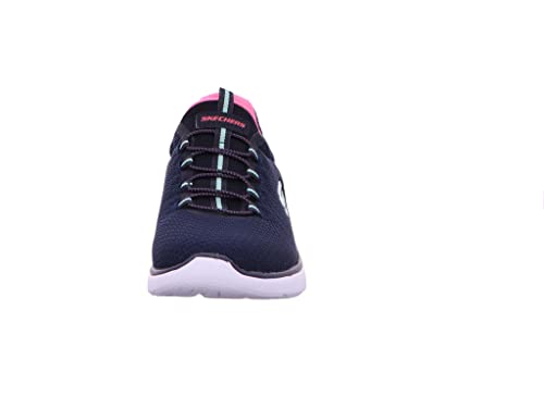 Image of Skechers Women's Summits Sneaker, Navy /Pink, 11 M US