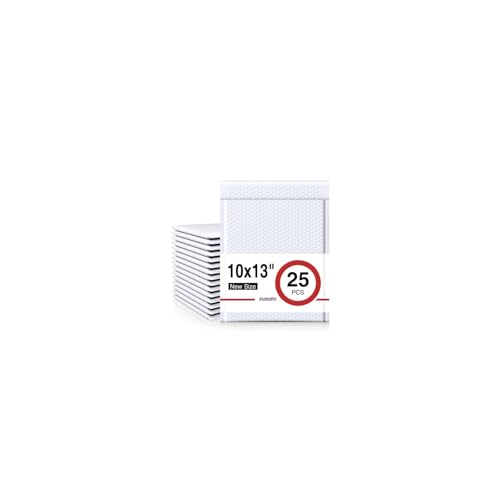 Image of Fuxury Bubble Mailers 10x13 Inch White 25 Pack Padded Envelopes Thick Mailing Envelopes Bubble Opaque Padded Mailers Shipping Bags for Mailing Book Makeup Small Business