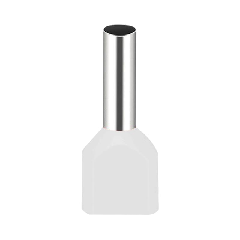 JOYELEC 227 pieces TE2508 wire end ferrules 2.5 mm², white, needle-shaped, partially insulated connection terminal, cable end ferrules for wire connection, tin-plated copper — image 1