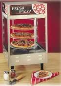 Nemco Food Equipment Rotating 3 Tier Self Serve Pizza and Hot Food Display Case, 22.25 x 22.25 x 33.875 inch - 1 each.