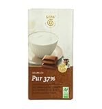 GEPA Bio Tafel-Schokolade - 1 Karton (10 x 100g) Vollmilch Pur 37% Kakaoanteil