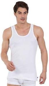 Jockey Men's Cotton Vest (Pack of 6) (Modern Classic) with Anshu Creation's Two Gents Handkerchief Free Anshu Retails (110-115) White