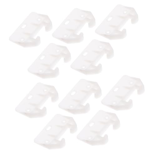 HOLIDYOYO 10個 プラスチック製引き出しトラックガイド 耐久性の抽?レールスライド 交換用家具ラッチ 白色簡単取付け衣類収納向け