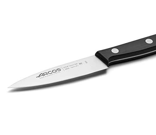 ARCOS Paring Knife 4 Inch Stainless Steel. Professional Knife for Peeling Fruits and Vegetable. Ergonomic Polyoxymethylene Handle and 100 mm Blade. Series Universal. Color Black - Image 4