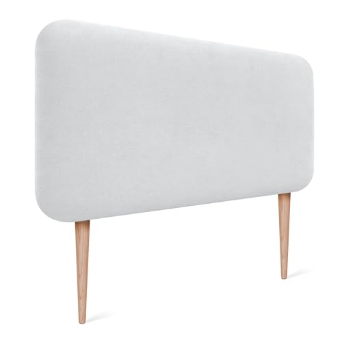 DHOME Cabecero Tapizado Liso Redondeado