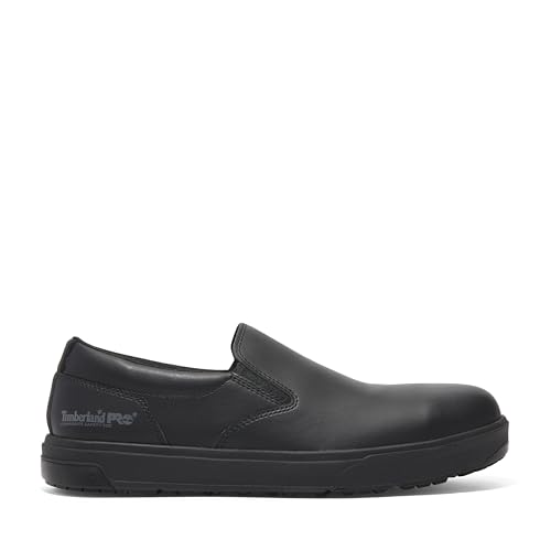 Timberland PRO Timberland PRO Men's Berkley Slip-On Composite Safety Toe Static Dissipative Industrial Casual Work Shoe, Black, 9.5M
