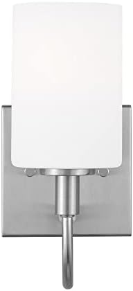 Generation Lighting 4157101-962 Oak Moore Vanity, 1-Light 60 Watts, Brushed Nickel Silver