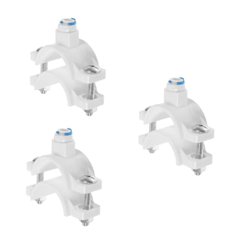 Veemoon 3pcs Reverse Osmosis Water Filter Clamp 1/4 Inch Drain Saddle Connector Plastic Water Filters under Sink System